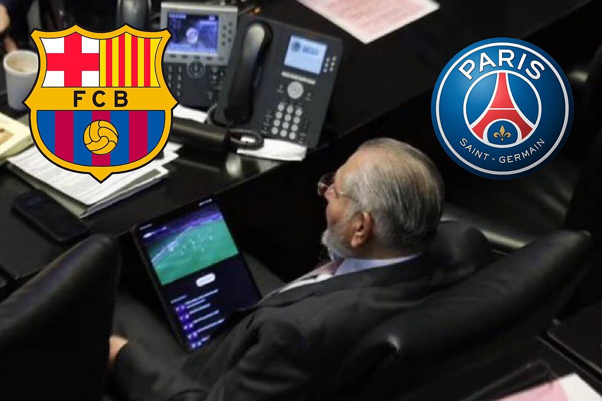 Ni Adan Augusto se pierde el Barcelona vs PSG, el senador es cachado viendo la Champions League en el Senado | MARCA México