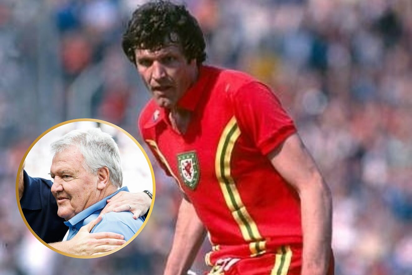 Toshack, con la selección de Gales y en la actualidad.