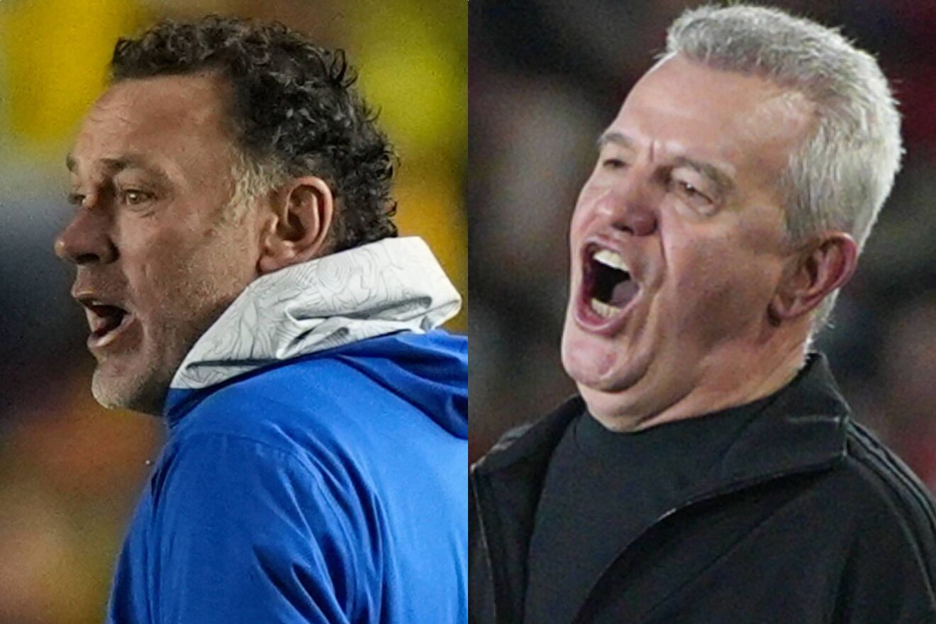 Gabriel Milito y Javier Aguirre.